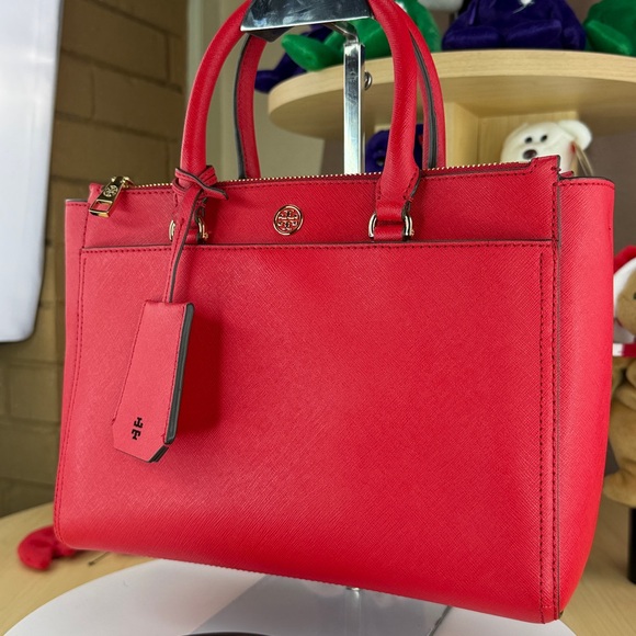 💥TORY BURCH - Robinson Small Double-Zip Tote - 45U432 - Picture 4 of 17